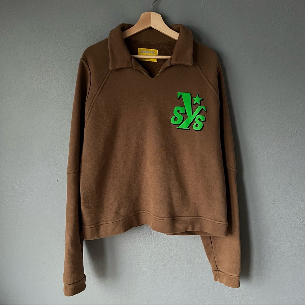 Heavyweight Brown Systemic Pullover Sz M